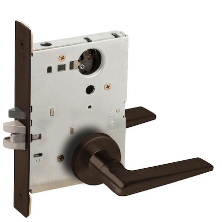Schlage Grade 1 Storeroom Mortise Lock, Less Cylinder, 05 Lever, A Rose, Dark Oxidized Satin Bronze Oil Rubb L9080L 05A 613